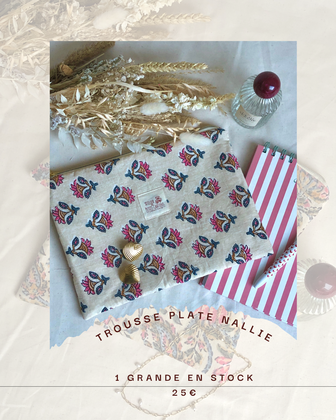 Les pochettes plates - Tissus indiens - Collection limitée