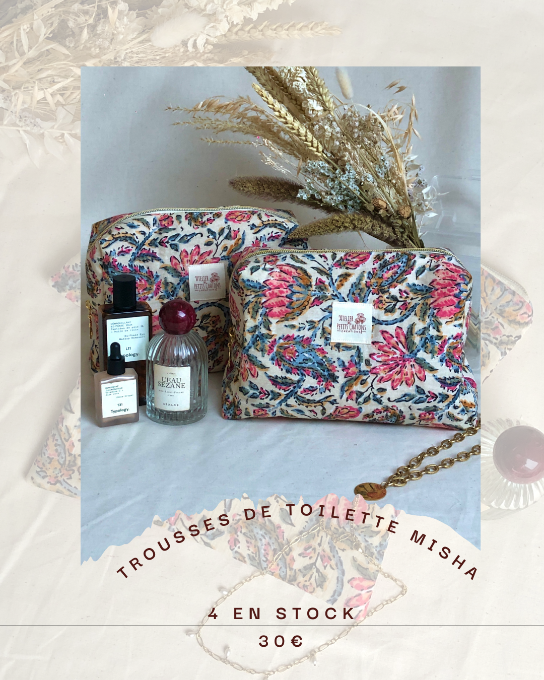 Les pochettes plates - Tissus indiens - Collection limitée