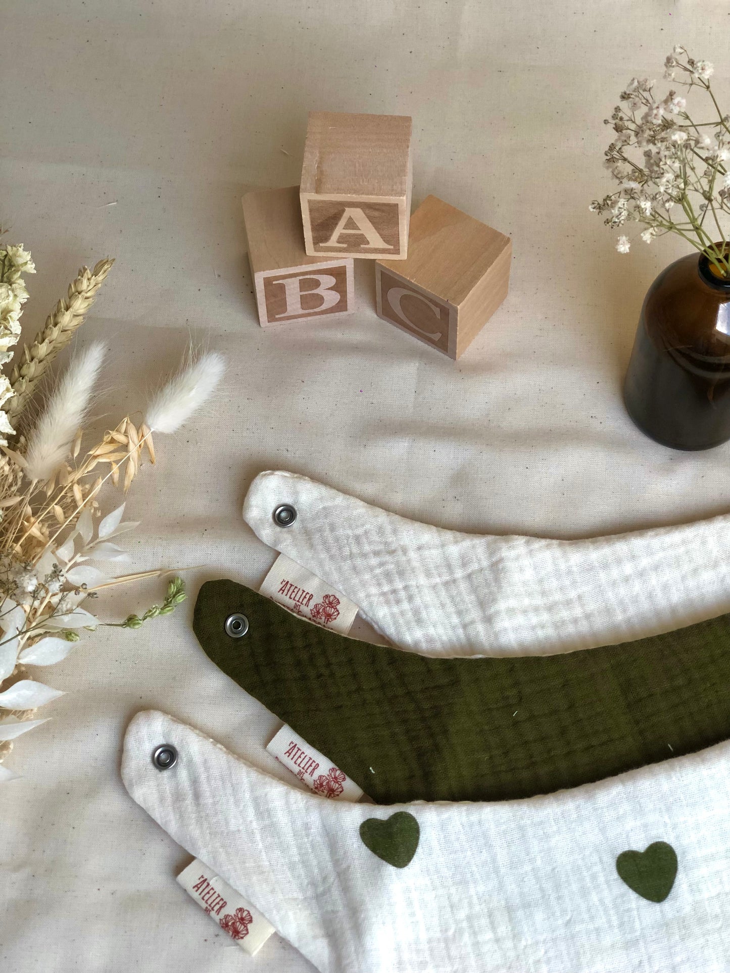 Les trios de bavoirs bandanas