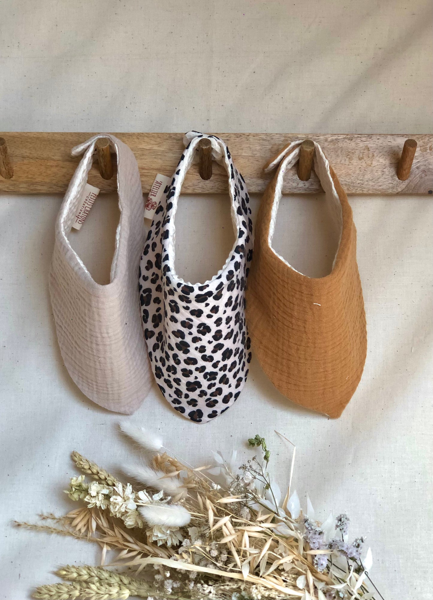 Les trios de bavoirs bandanas